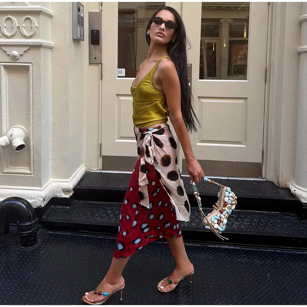 Fashion Printed Detachable Scarf Shirt Dress Women Flare Sleeve Single Breasted Mini Dresses 2026 Summer New Lady Vacation Wear