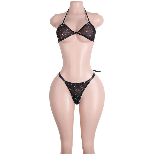 Diamanté Rhinestone Bra Bikini Two-piece