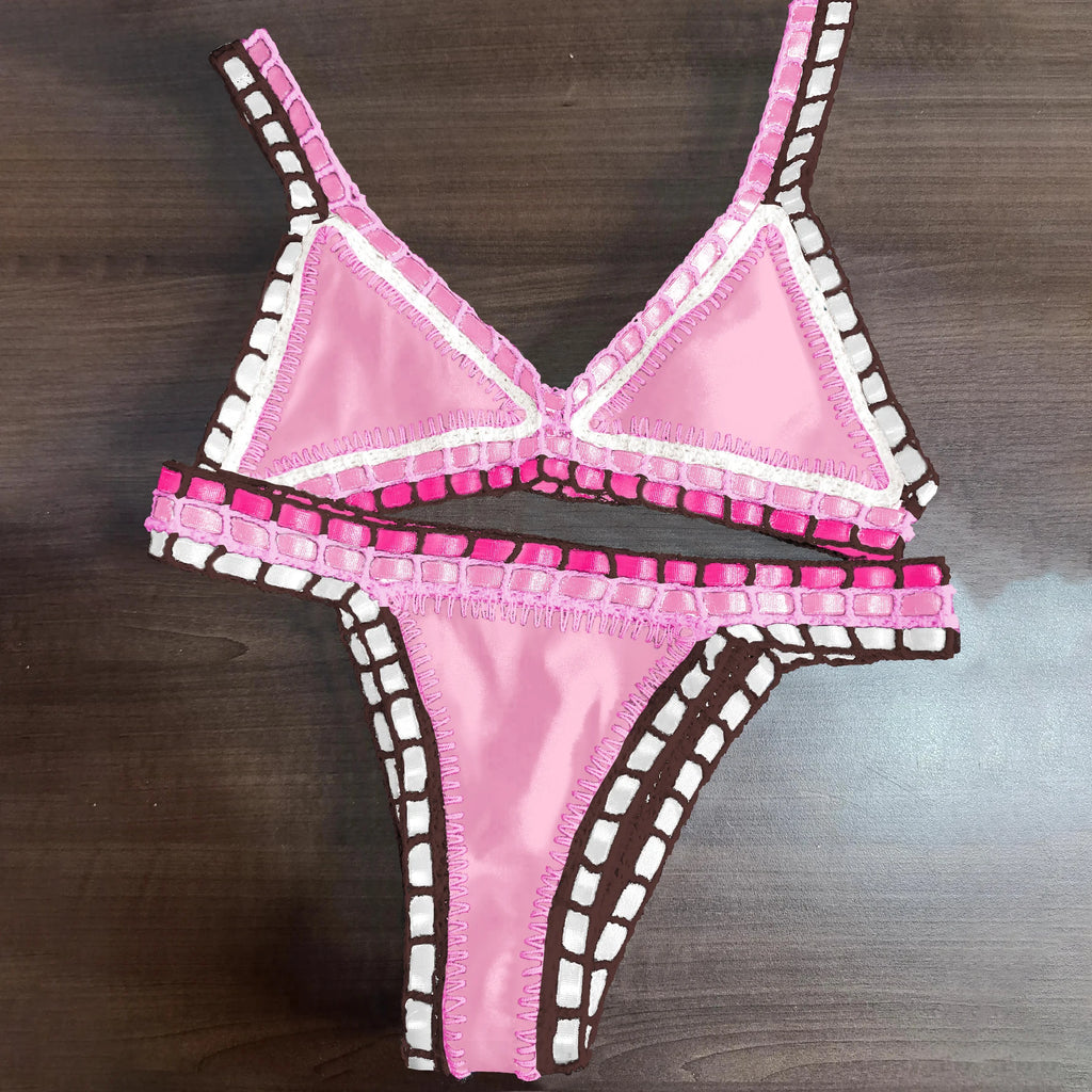 Amalthea Crochet Trim Triangle Micro Bikini Two-piece
