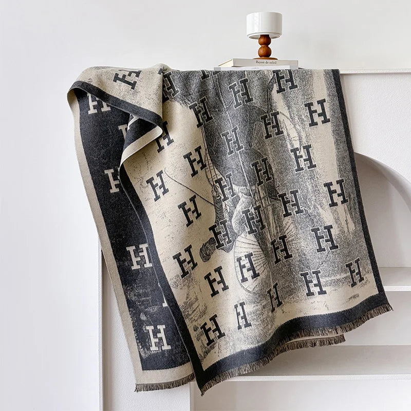 Ariella Printed Winter Shawl Scarf