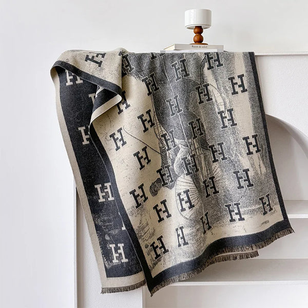 Ariella Printed Winter Shawl Scarf