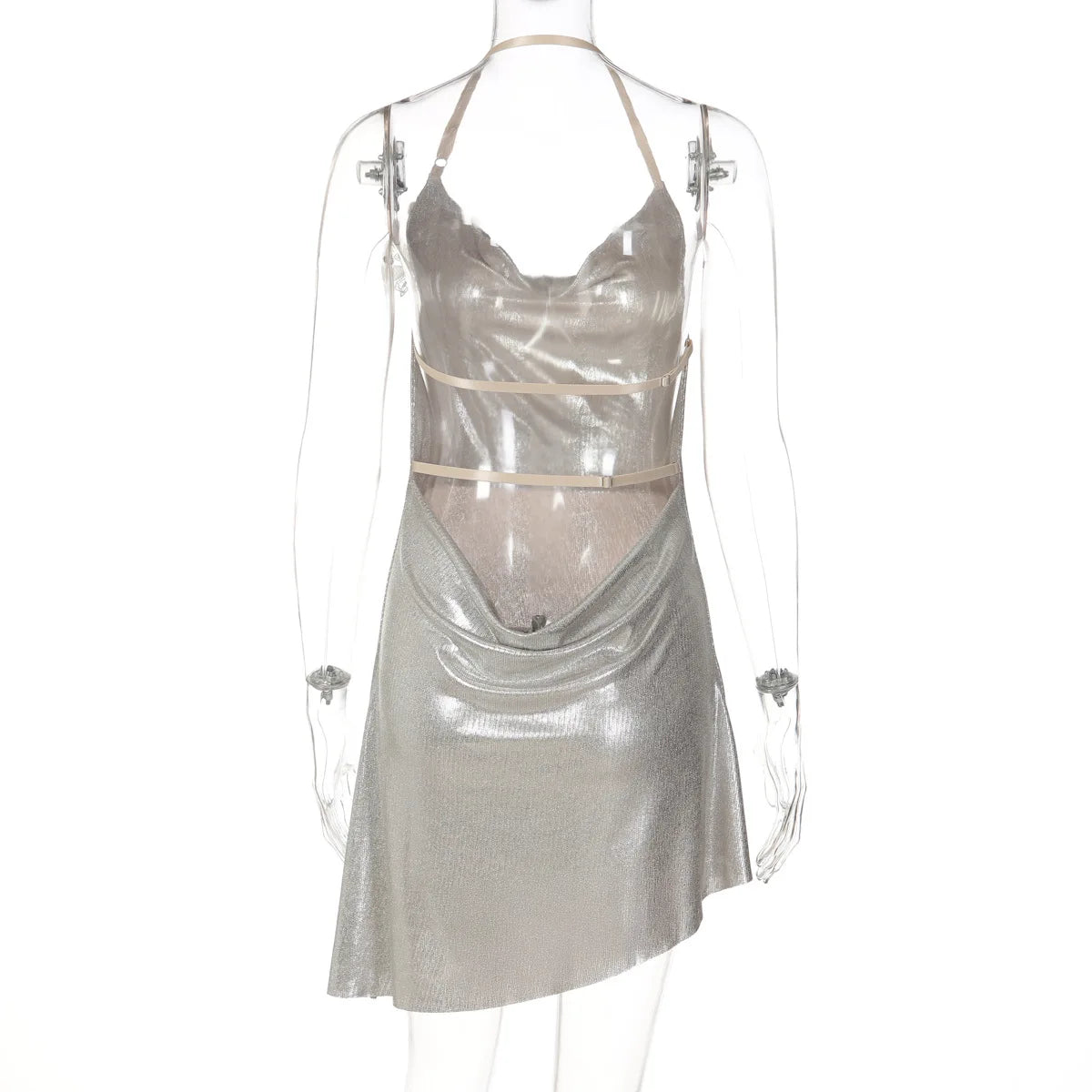Aurora Pearl Blossom Mini Dress