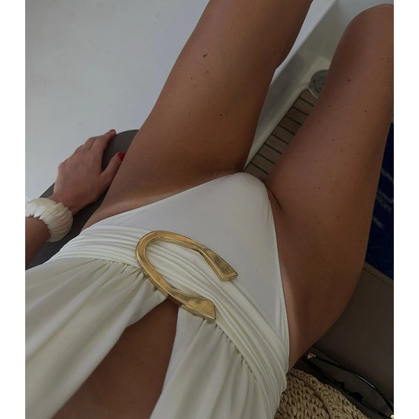 Two Pieces Micro Bikini 2026 Sexy Swimsuit Women Halter Swimwear Biquini Female Solid Bodysuit Bathing Suits Sarong Mini Skirt