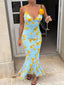Etta Floral V-Neck Backless Maxi Dress