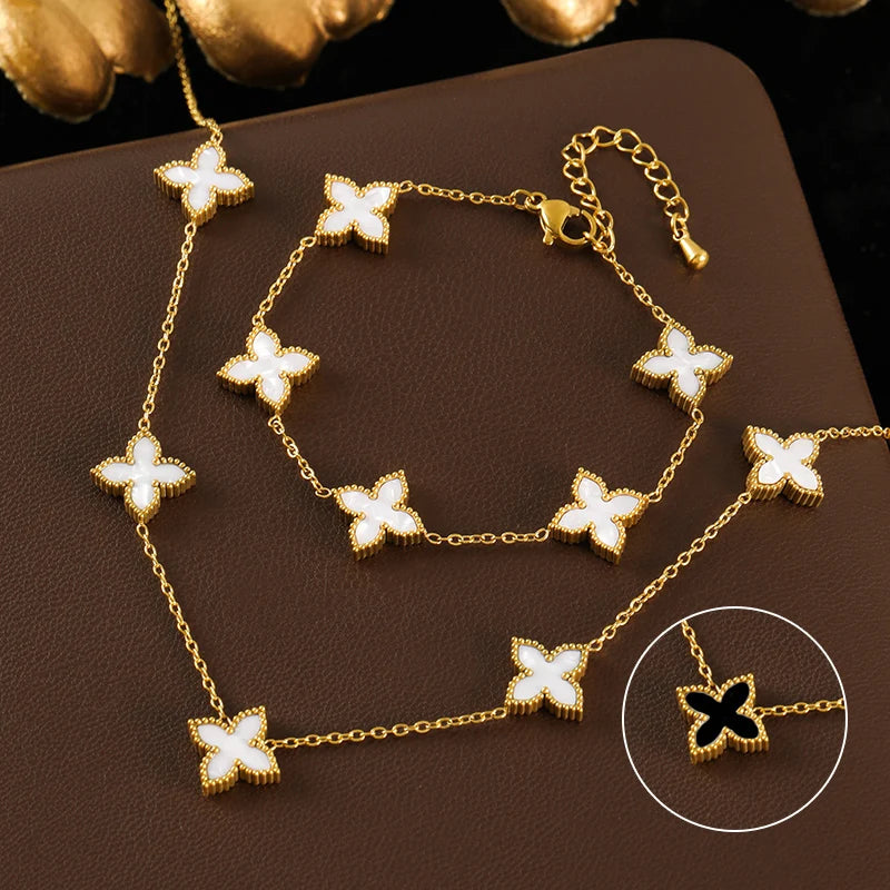 Amora White Heart Stainless-Steel Jewelry Collection