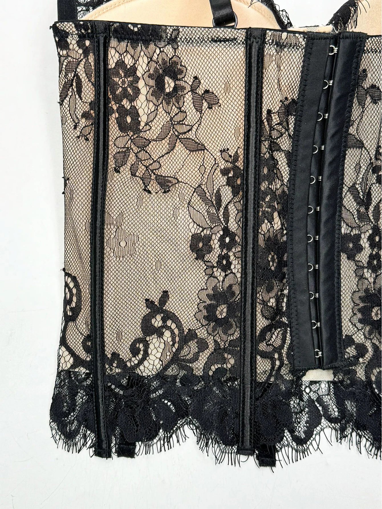 Sexy see through black lace corset crop top women clothing cropped summer club party tube tops woman halter tank top bustier bra