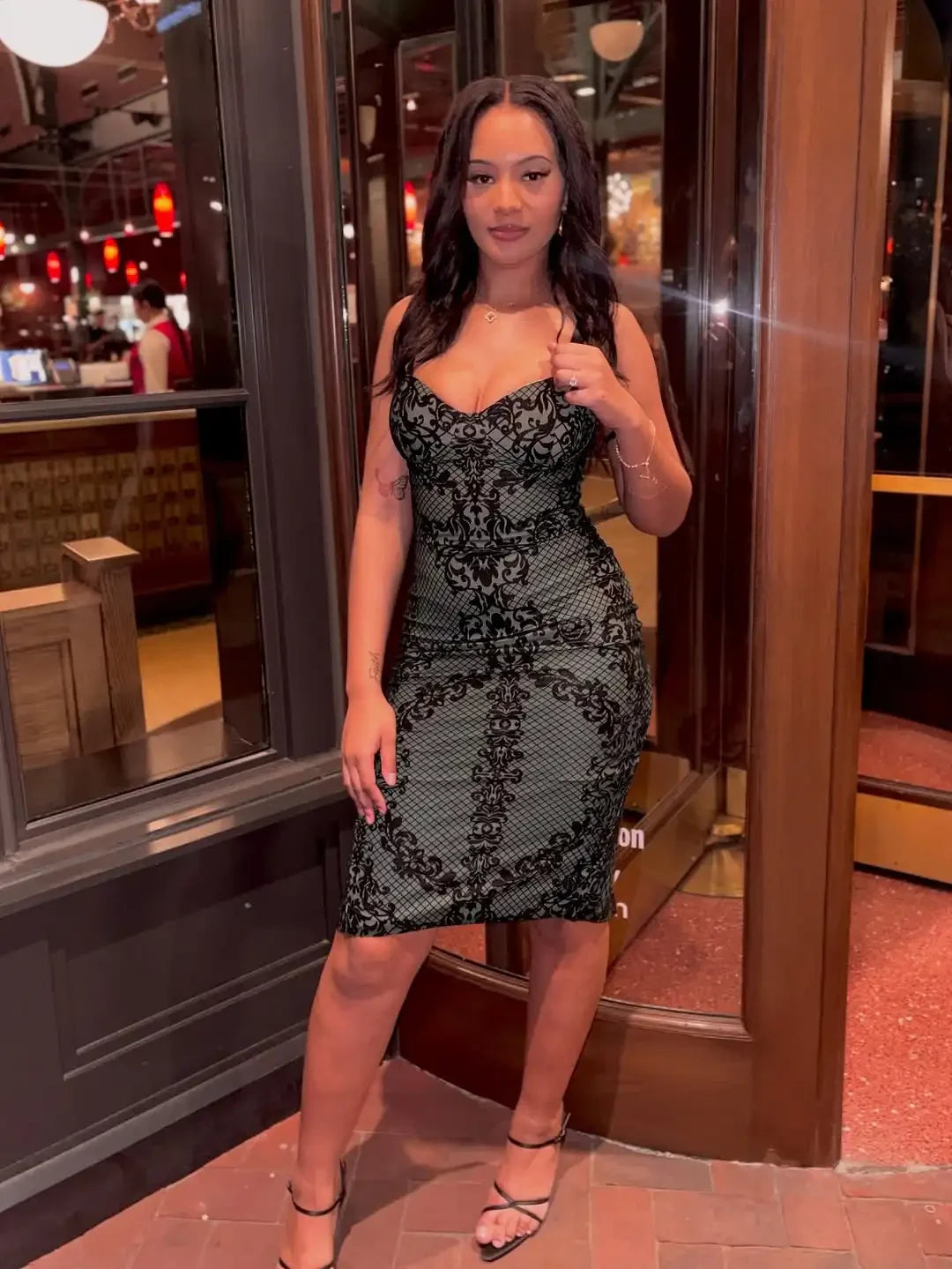 Camille Strapless Floral Backless Midi Dress