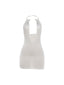 Ximena Metal-Ring Halter Backless Mini Dress