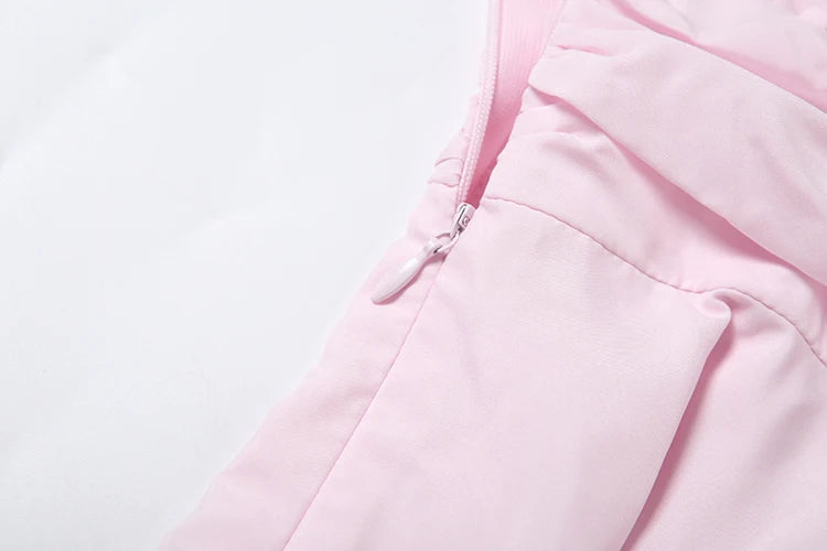 Gwendolen 3D Rose Ruched Flare-Sleeve Bodycon Mini Dress