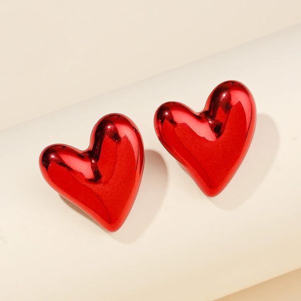 Amorette Heart Stud Earrings