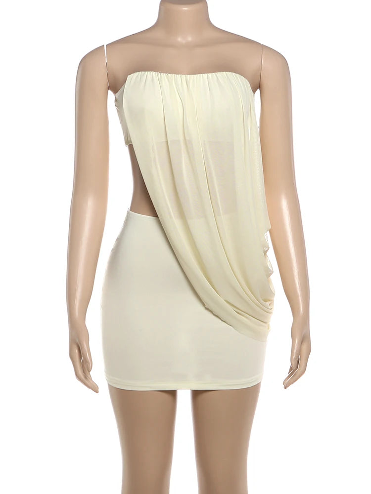 Celeste Drape Cutout Mini Dress