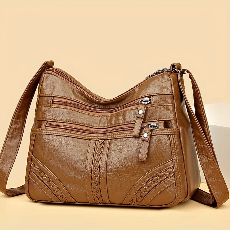 Jitka Stitched Multi-Zip Crossbody Bag Main image