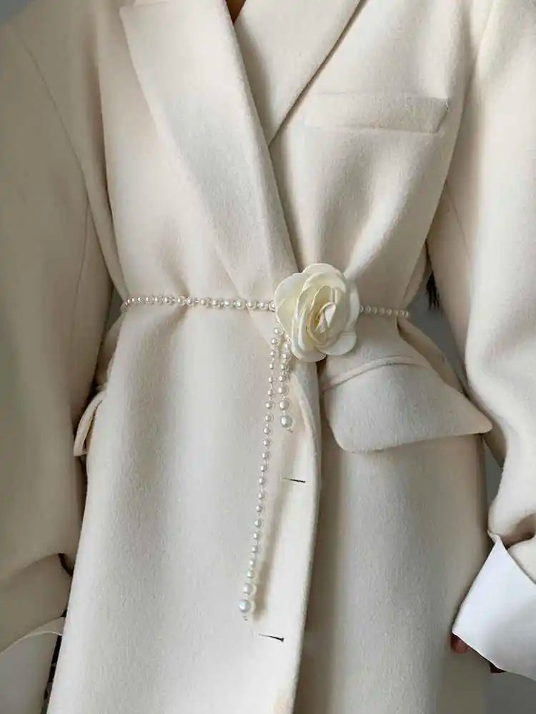 Pearla Camellia Pearl Waist Belt