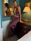 Wilhelmina Polka Dot Printed Halter Maxi Skirt Set Three-piece