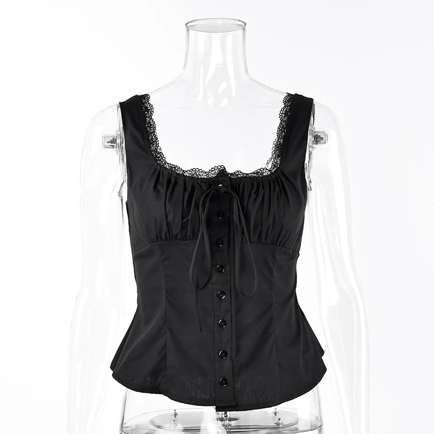 Celine Lace Sleeveless Top One-piece