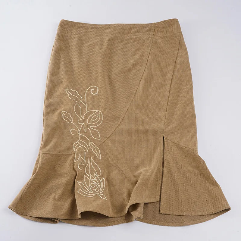 Elara Ruffle Midi Skirt One-piece