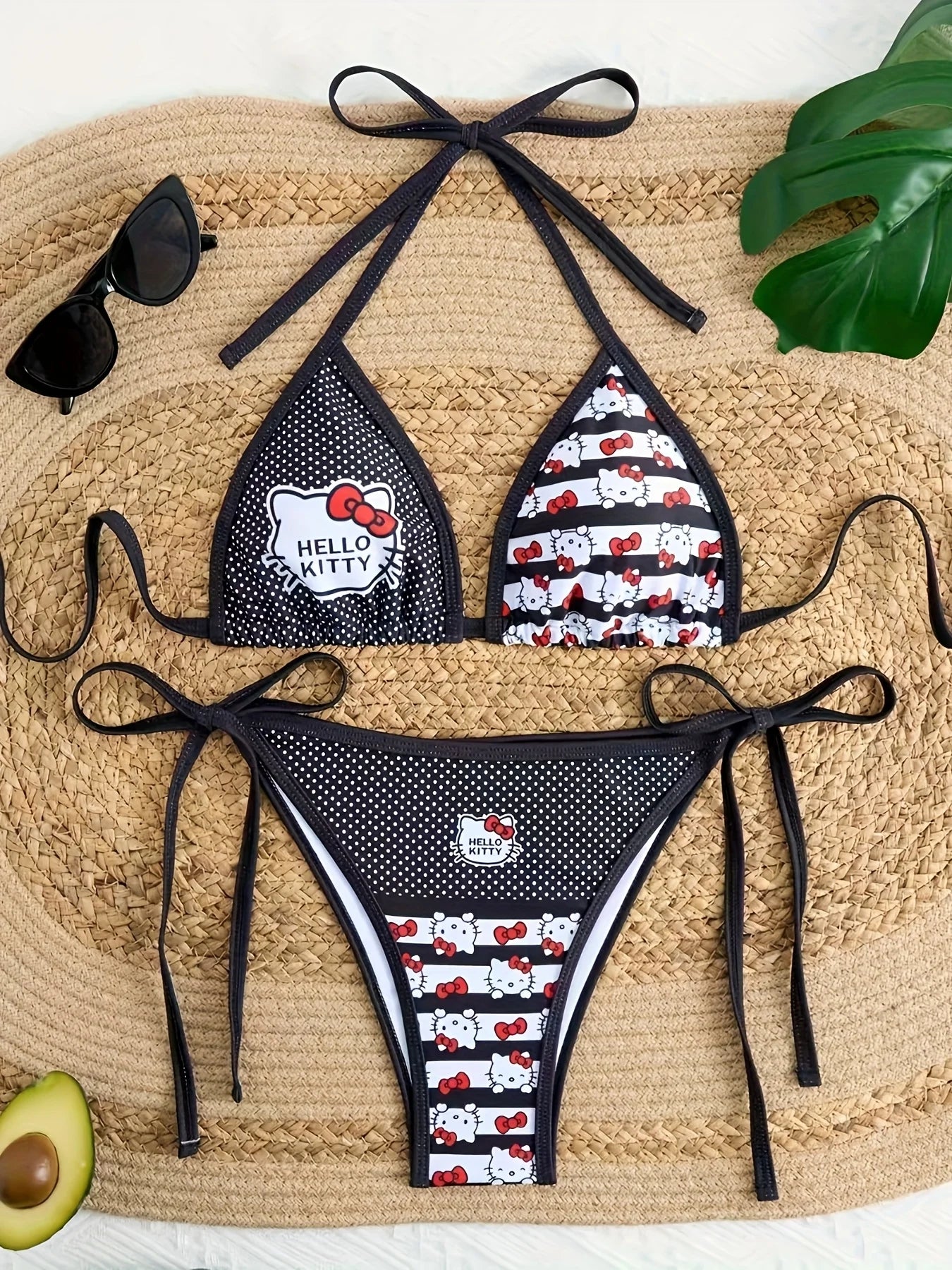 Momo Cartoon Kitty Halter Bikini Two-piece Main image