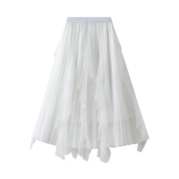Kiara A-Line Mesh Midi Skirt One-piece