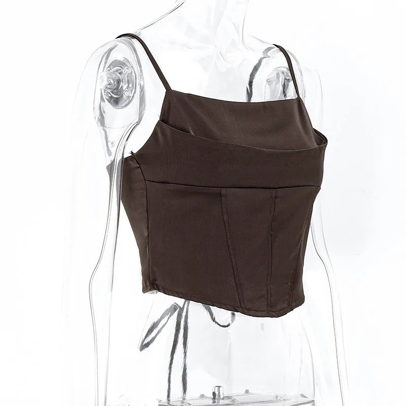 Aria Sculpted Corset Crop Top One-piece