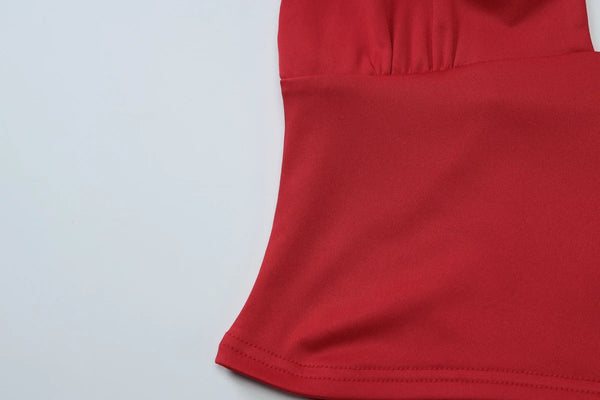 Lena Sunset Sleeveless Halter Scarf Top
