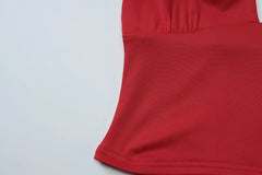 Lena Sunset Sleeveless Halter Scarf Top