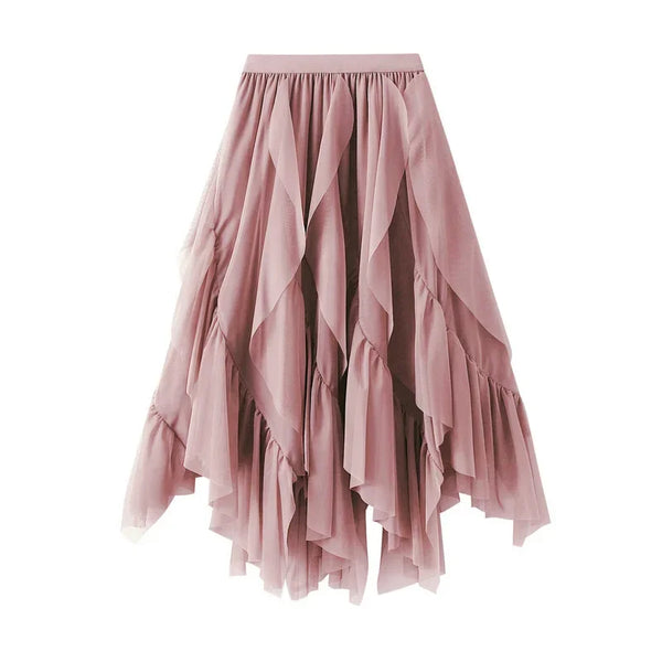 Kiara A-Line Mesh Midi Skirt One-piece