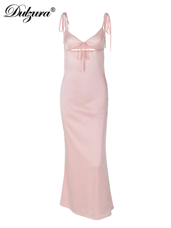 Evanthe Lace-Up Cutout Bodycon Midi Dress