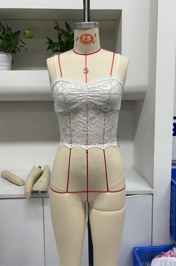 Winnie Y2K Sheer Floral Lace Cami Tank