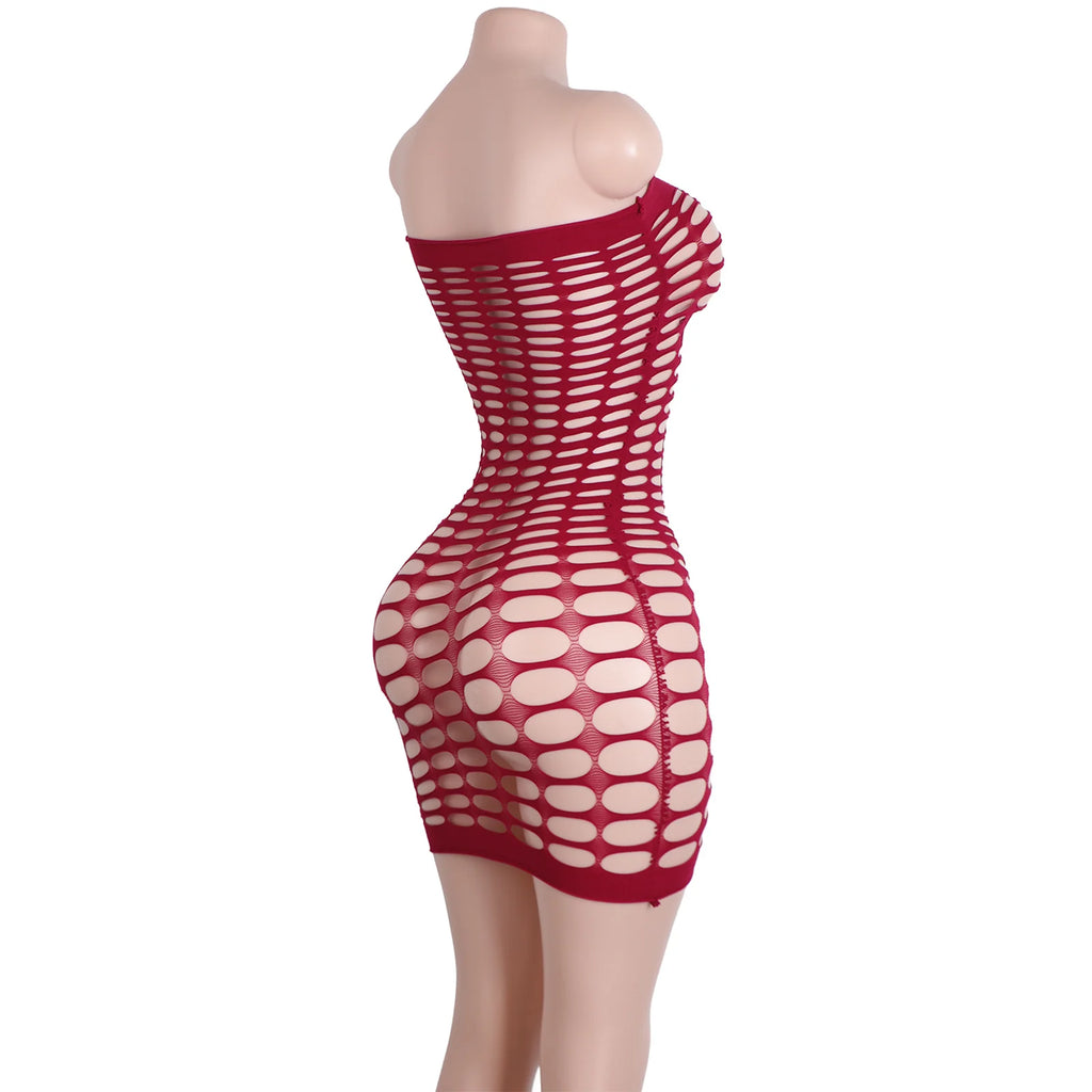 Obsidian Siren Fishnet Rhinestone Lingerie