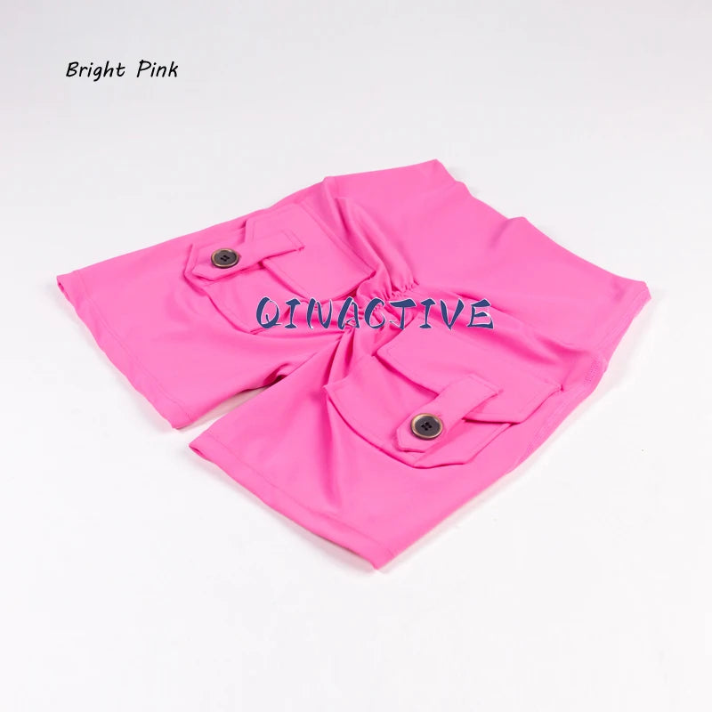 Mira Pocket Scrunch High-Waist Yoga Shorts One-piece