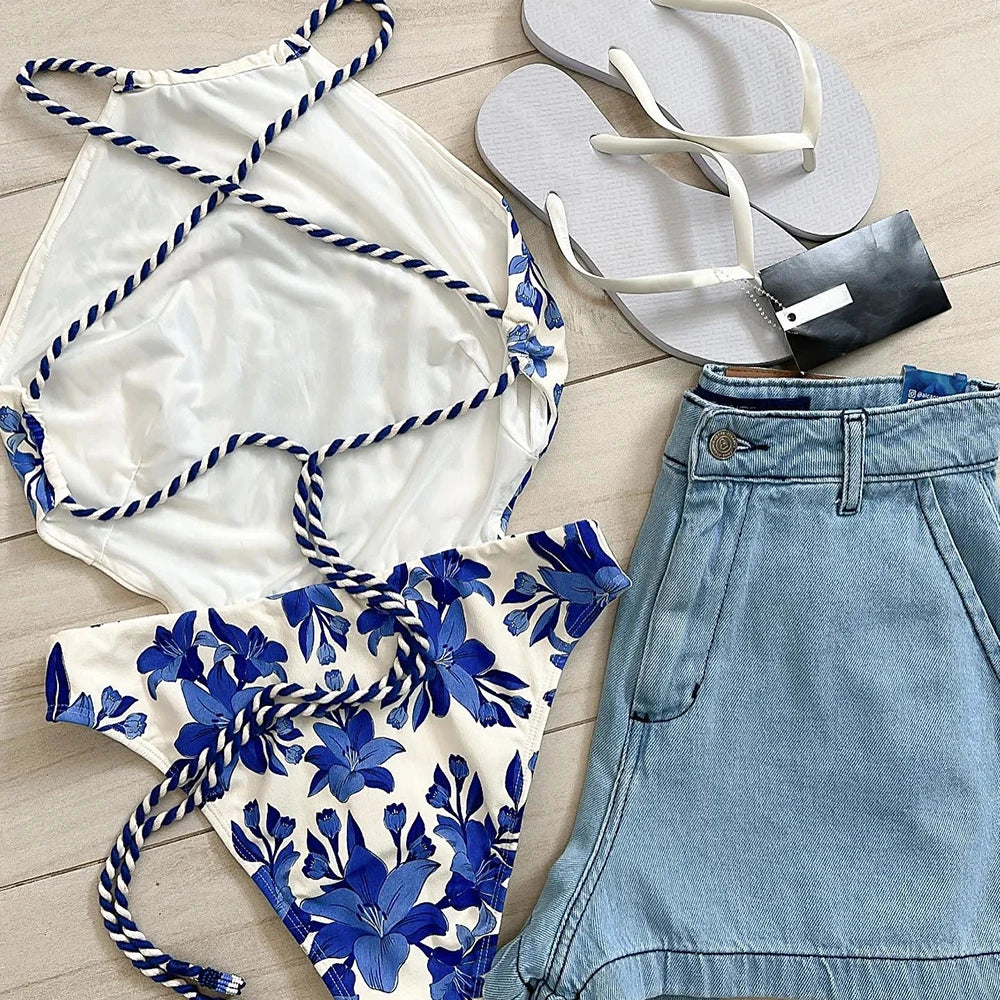 Vinta Printed Halter Monokini One-piece Secondary image