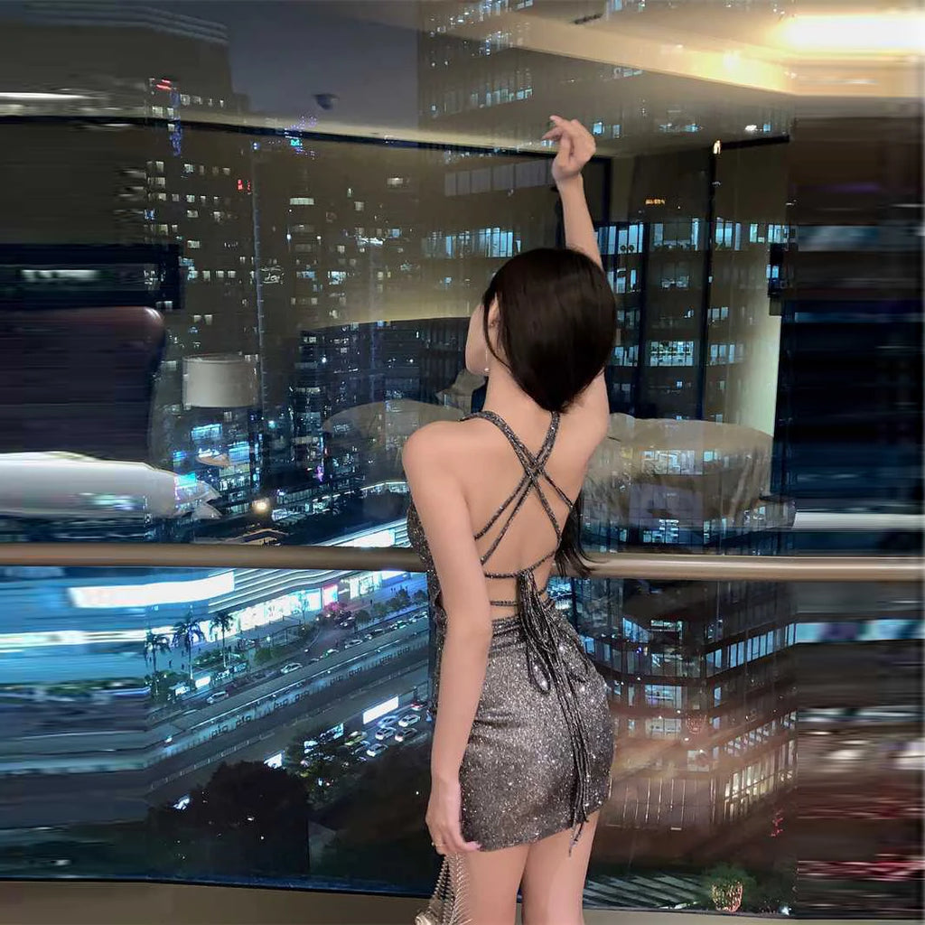 Lavender Stardust Bodycon Mini Dress