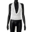hirigin Women Sexy Deep V Neck Sequin Halter Top Y2k Draped Front Backless Sleeveless Crop Top Summer Tie Back Party Clubwear