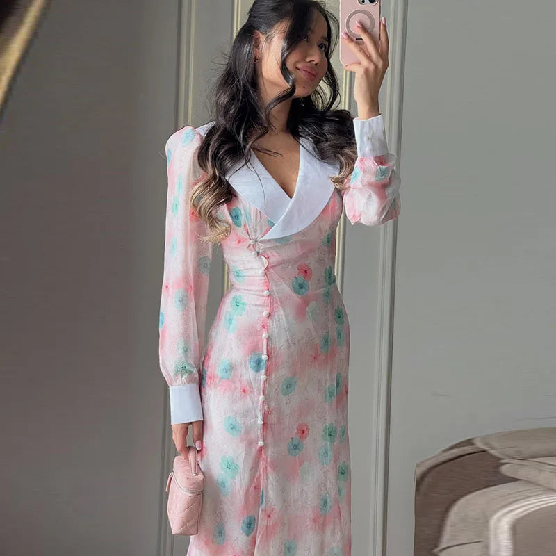 Honora Bodycon Long-Sleeve Maxi Dress