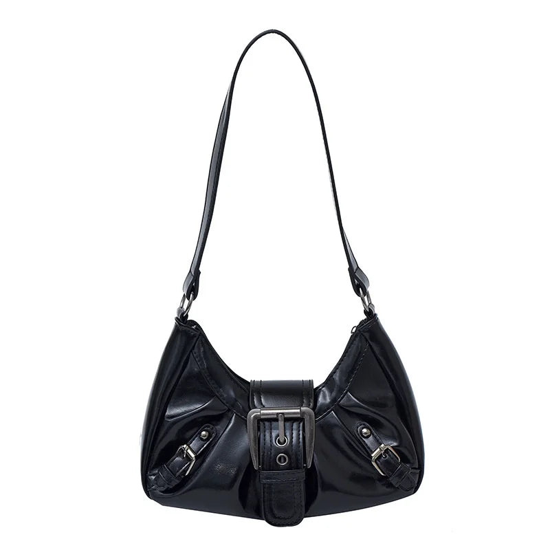 Y2K Retro Pleated Hobo Shoulder Bag for Women Hot Selling Maillard Style Underarm Bag Clutch Handbags for Travel Work Shopping