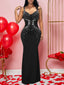 Maristella Rhinestone Backless Formal Maxi Dress