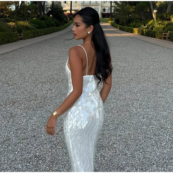 Seraphina Sequin V-Neck Maxi Dress