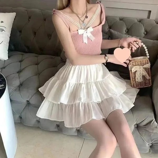 Piper Pleated Ruffle A-Line Mini Skirt One-piece