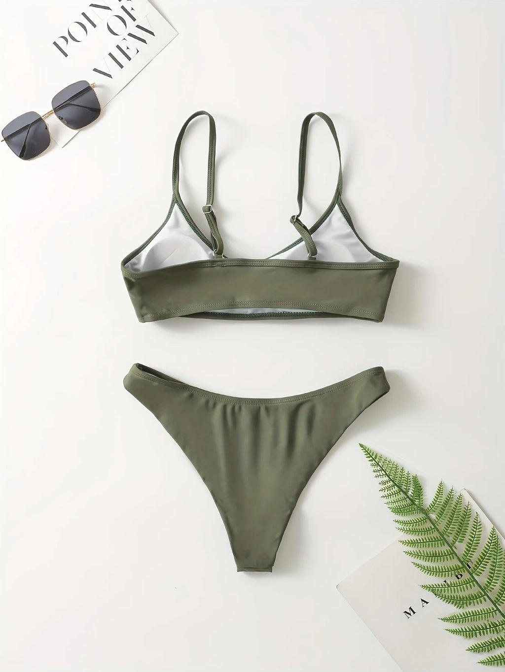 Lena Adjustable Solid Bikini Two-piece