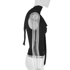 Cecelia Soft Whisper Ruched Draped Sleeveless Scarf Top One-piece