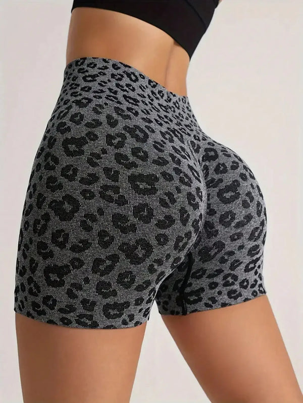 Sienna Leopard Scrunch Biker Shorts One-piece