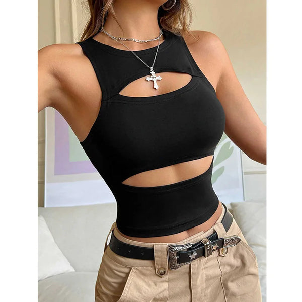 Tessa Hollow-Out Crop Tank