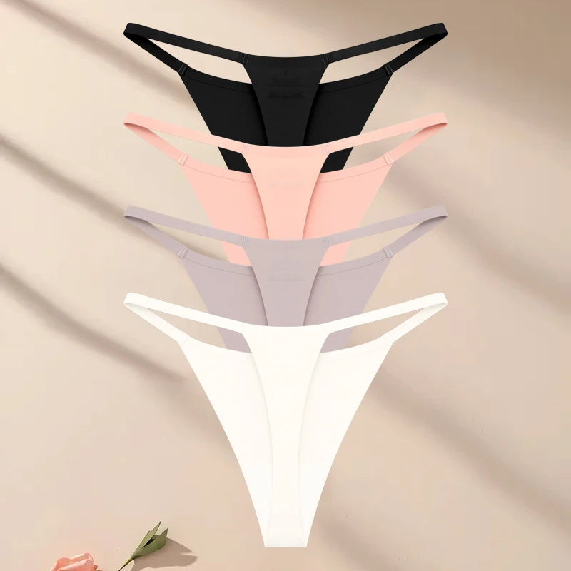 Silque Seamless G-String Panty Pack Lingerie 4-piece