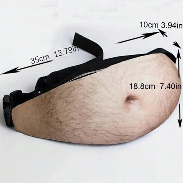 Gertie Novelty Dad Bod Belly Print Fanny Pack