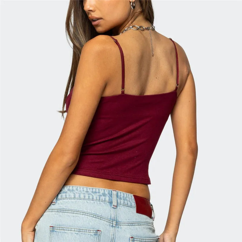 Cara Solid Spaghetti Strap Sleeveless Cami Tank Top