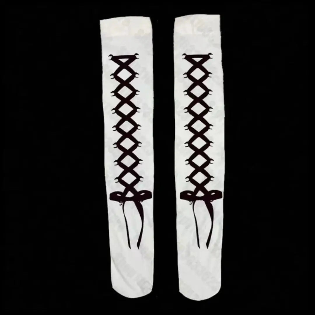 Riot Graphic Punk Thigh-High Socks