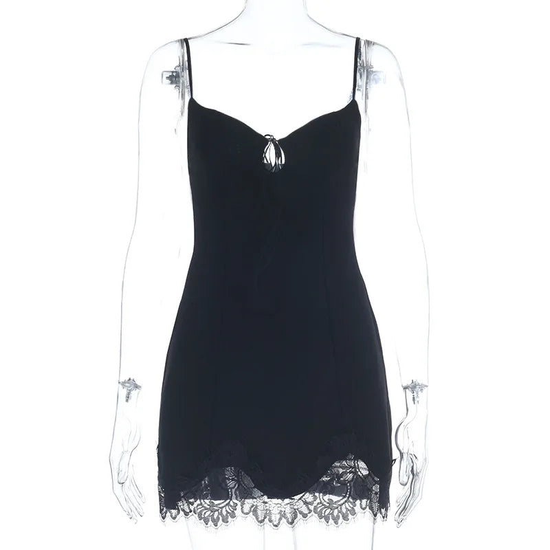 Tahlia Lace-Up Backless Bodycon Mini Dress