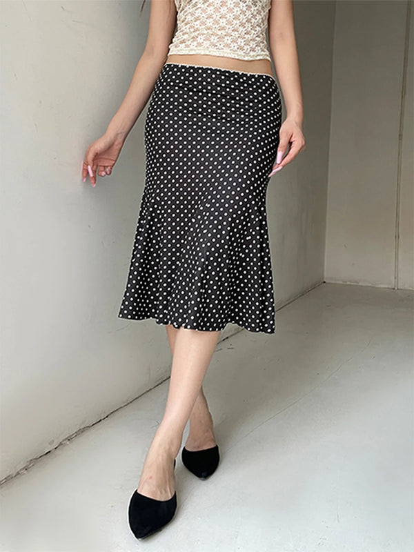 Noelle Polka Dot Midi Skirt One-piece