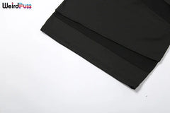 Aria Noir Strapless Sheer Mesh Bodycon Mini Dress