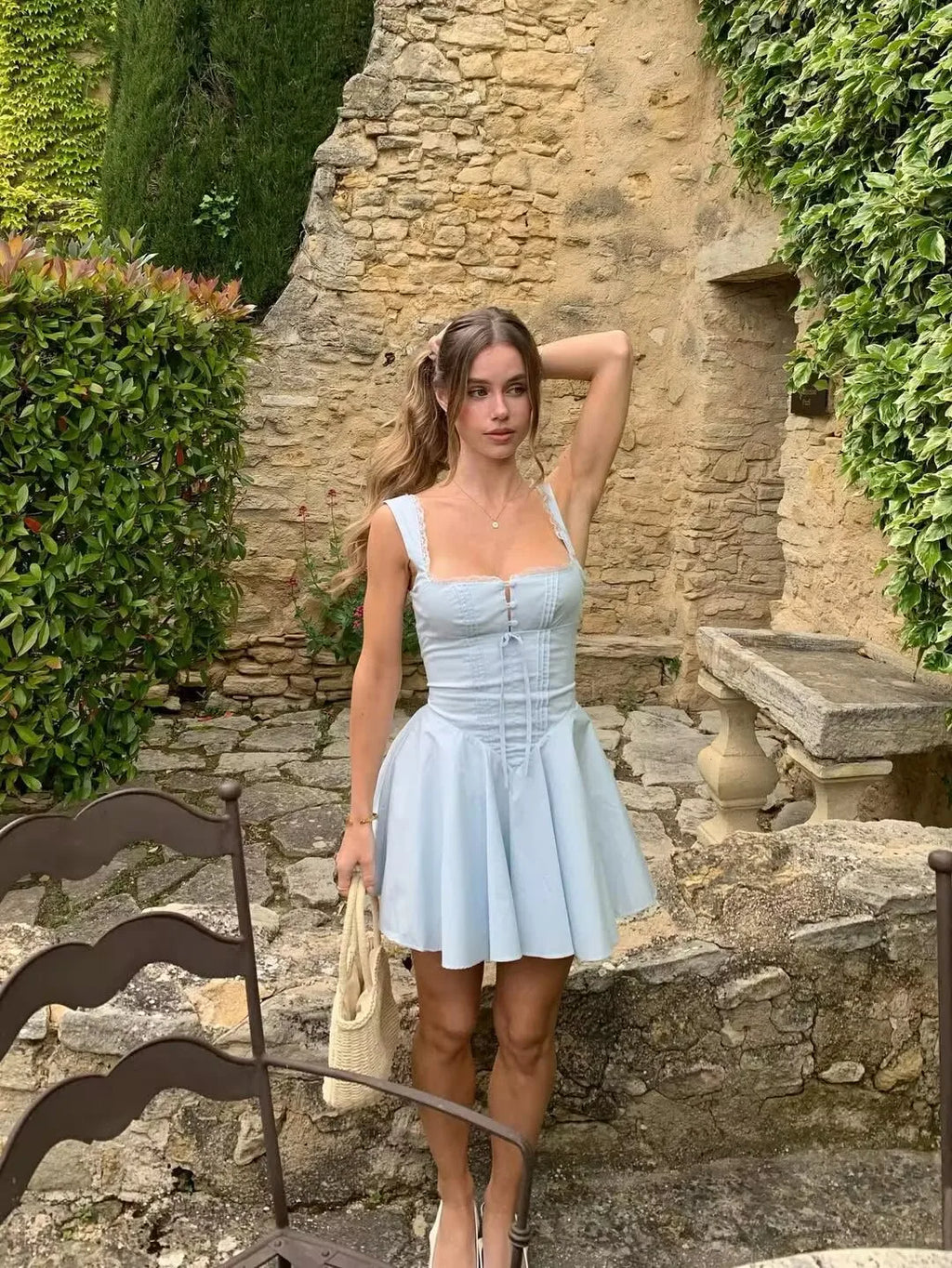 Maeve A-Line Lace Mini Dress